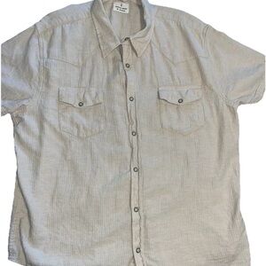 Mutual Weave Khaki Pearl-Snap Short Sleeve Men's Safari Pocket Shirt Size XXL